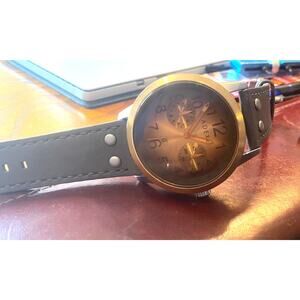 NEW Men's 48mm  Adexe Watch, 007255A, Date Window, Gray Strap